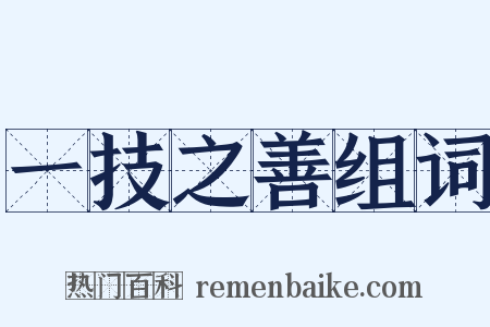 一技之善组词是什么意思的图片